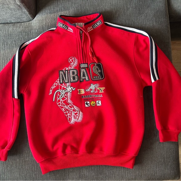 Red NBA Basketball Pullover Sweatshirt - Picture 3 of 3